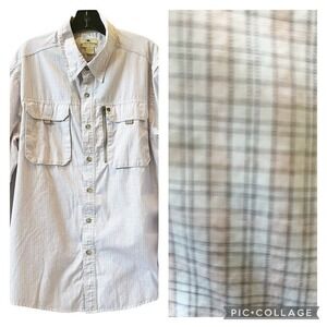Buffalo Jackson Trading Co Long Sleeve Pink Check Button Up Fishing Shirt Sz XL